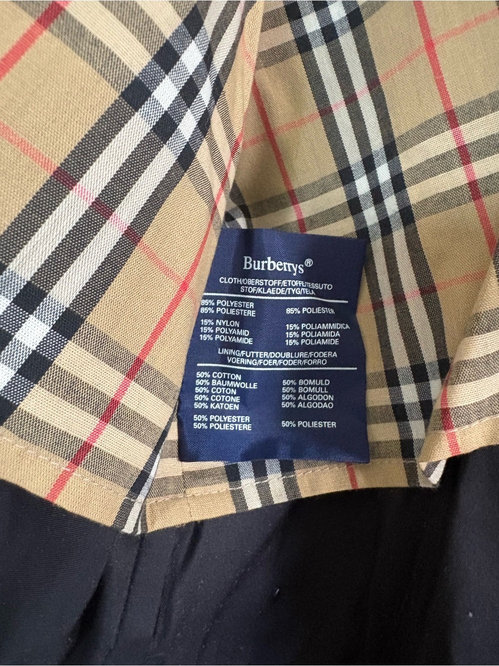 Burberry Navy Blue Men's Trench Coat with Signature Check Lining - Picture 7 of 8